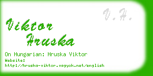 viktor hruska business card